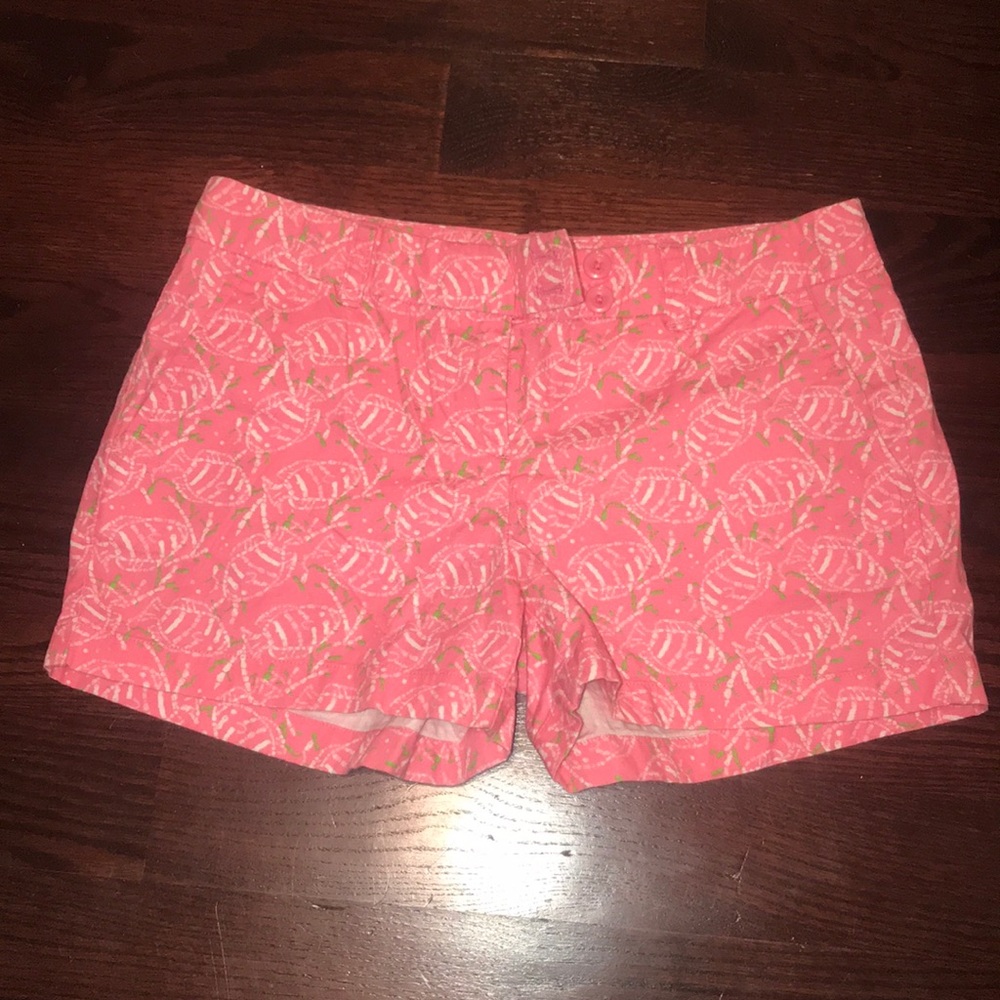 Vineyard Vines Pink Fish Print Casual Short
